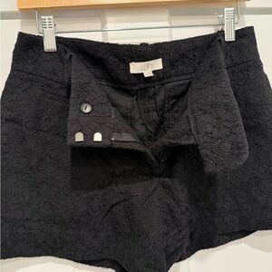 LOFT Elegant Black Lace Shorts